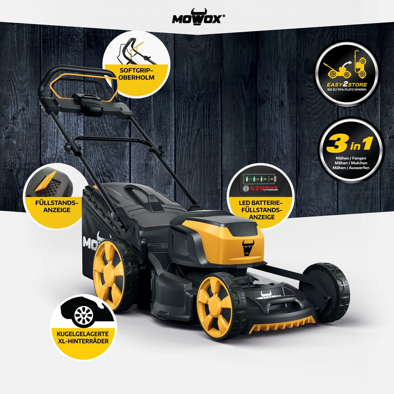 Recortadora de batería MOWOX® EM 4662 SX-Li-Serie Pro - Imagen 2