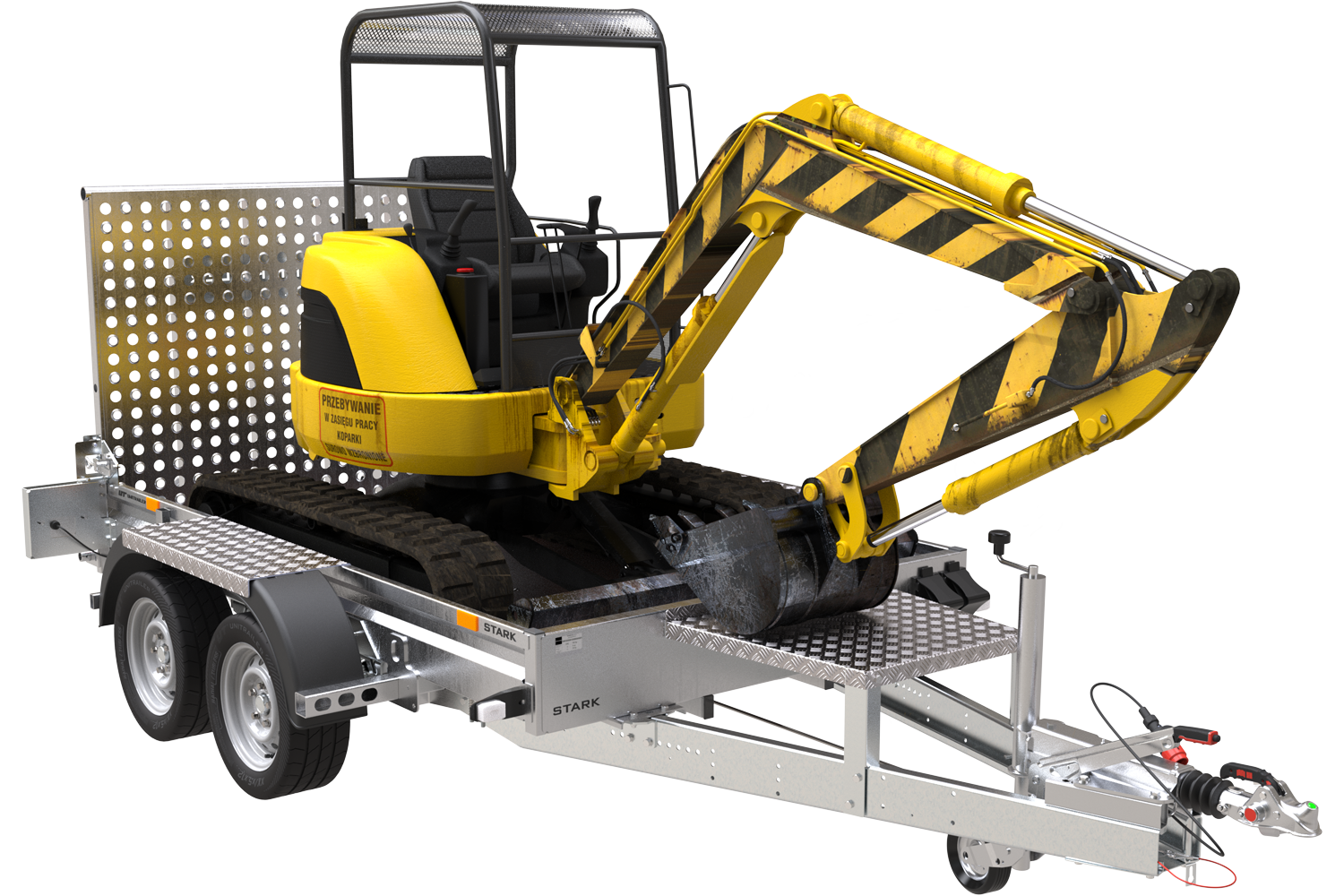 Remolque de construcción para el transporte de una miniexcavadora - UNITRAILER STARK 3 260 - Imagen 6