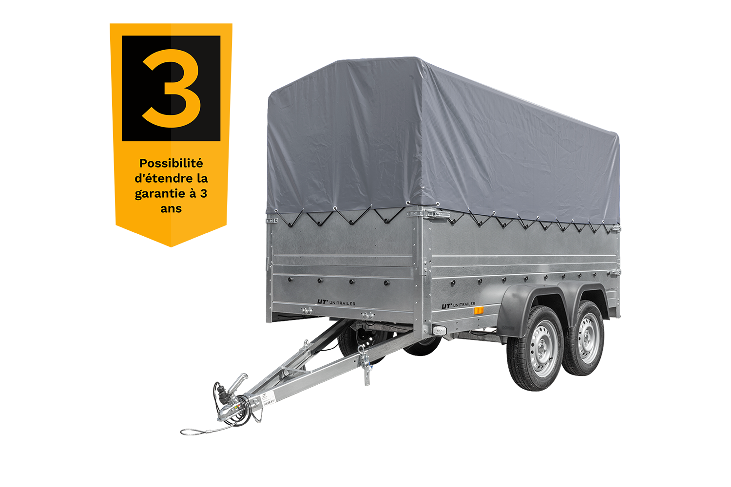 Remolque de coche REMOLQUE DE JARDÍN UNITRAILER DE 2 ejes 264/2 KIPP